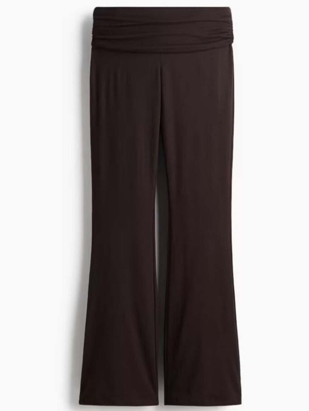Fold Over Chocolate Brown Flare Pants H&M New With Tags Size Large